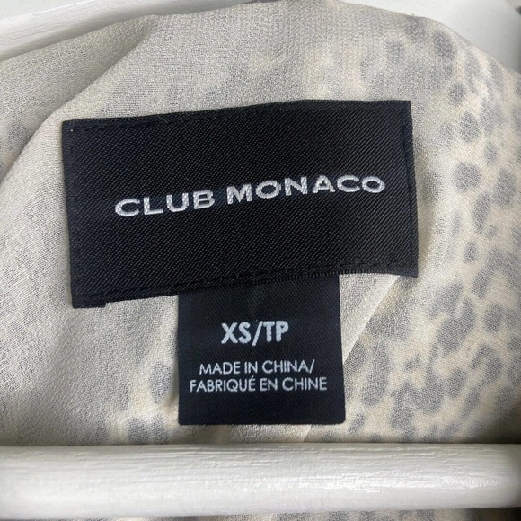 Club Monaco Animal Print Drawstring Waist Jacket XS - Picture 9 of 9